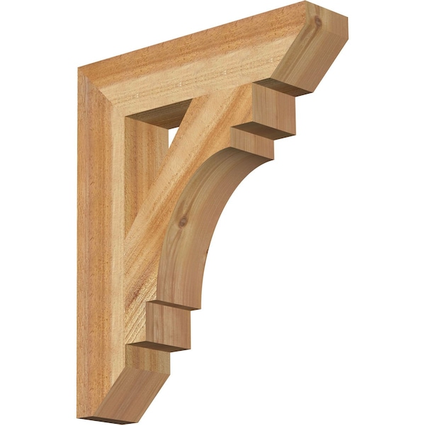 Ekena Millwork Merced Slat Rough Sawn Bracket, Western Red Cedar, 4"W x 18"D x 22"H BKT04X18X22MRC06RWR - main